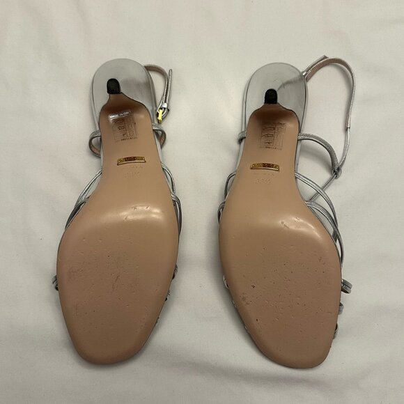 Gucci Multi-colored Jeweled Silver Sandals - Size 38-1/2 (38+) - Picture 6 of 11